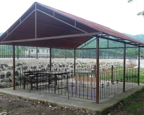 Бесідка / Альтанка / Павільйон металевий квадратний